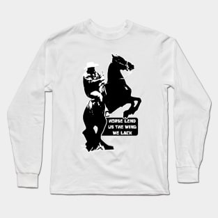 Man Riding on Horse Long Sleeve T-Shirt